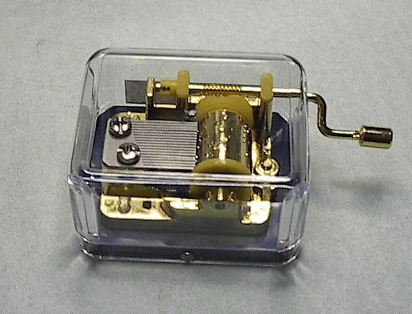 Рукоятка с золотым покрытием детали для движения Музыкальная шкатулка лебедем