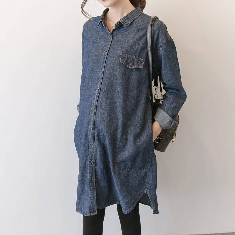 Весеннее джинсовое платье для грудного вскармливания платья беременных одежда