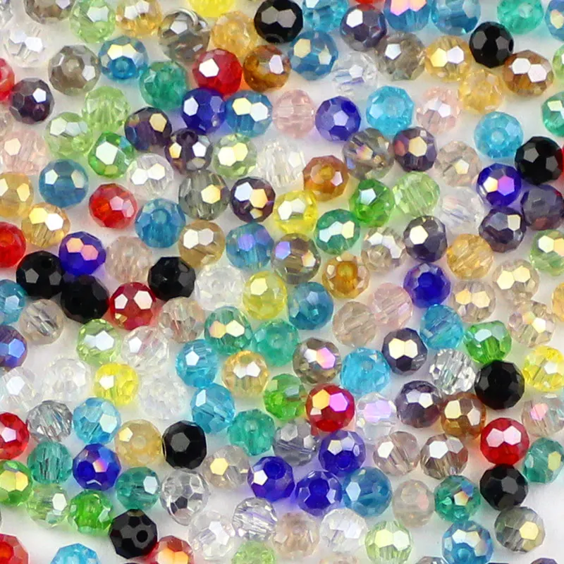 Mixed Color WLYeeS очарование Кристалл бисер 3 мм 200 шт австрийский футбольный кристалл граненые Стеклянные круглые бусины для рукоделия ювелирных изделий - Цвет: Mixed Color