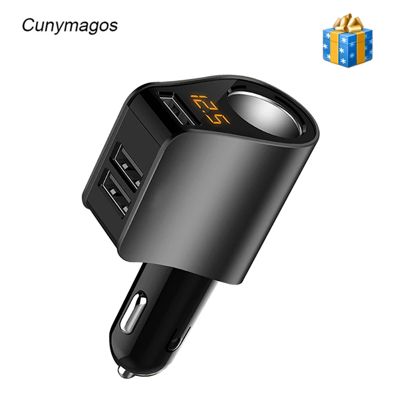 Универсальное автомобильное зарядное устройство 3 USB быстрая зарядка розетка для