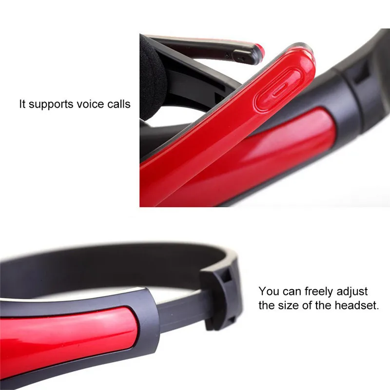 Красные универсальные компьютерные игровые наушники для ноутбука эргономичные