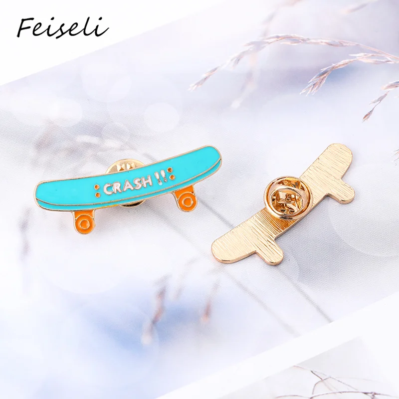 Feiseli мультфильм эмаль утка автомобиль электрический мотоцикл форма скейтборда