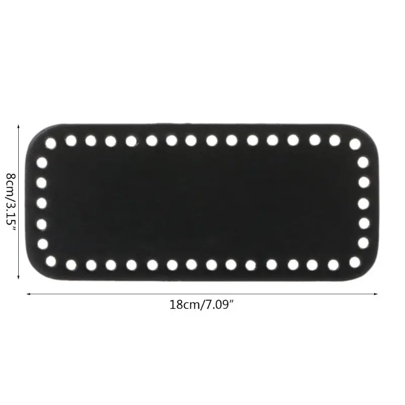 

Rectangle Bottom with Holes for Knitting Bag PU Leather Handbag DIY Shoulder Bags Accessories