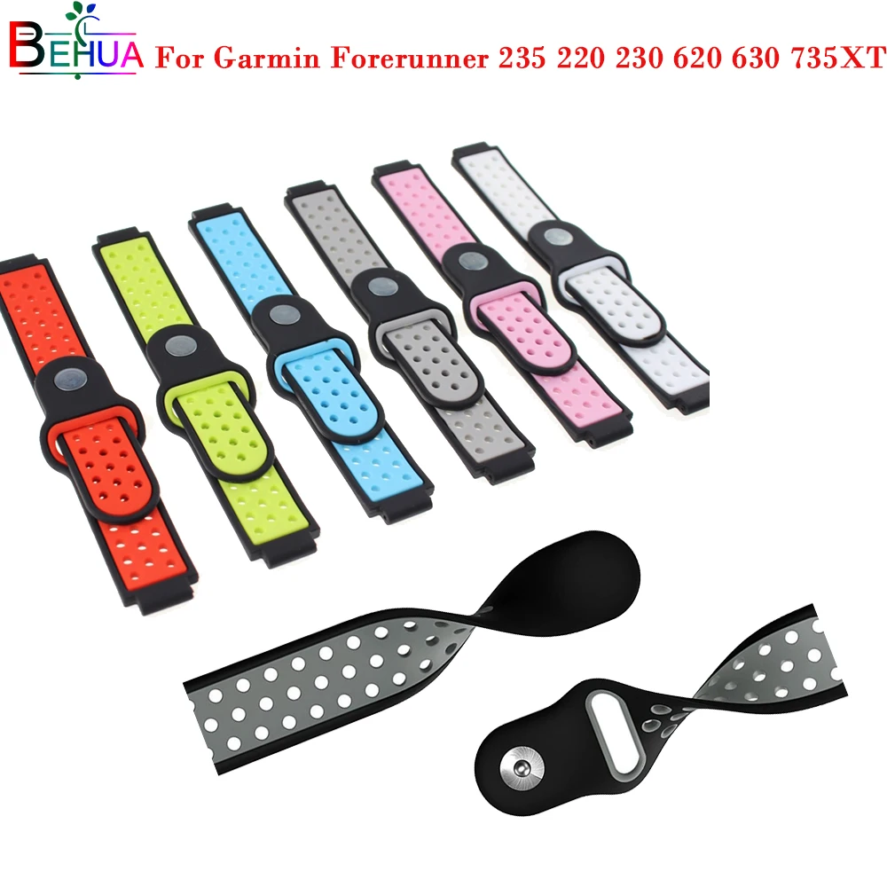 Спортивный мягкий силиконовый ремешок для Garmin Forerunner 235 220 230 620 630 735XT сменный смарт