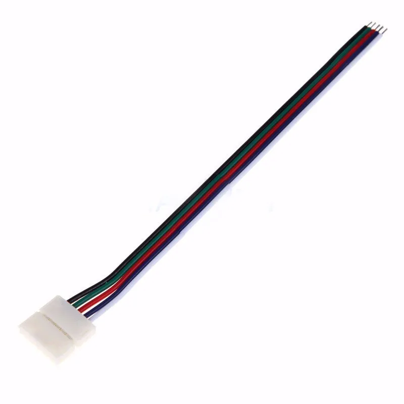 1 шт. 5pin RGBW прокладка подключить провод solderless 10 мм 12 мм ширина 5pin карабин адаптер с кабелем для RGBWW светодиодные ленты