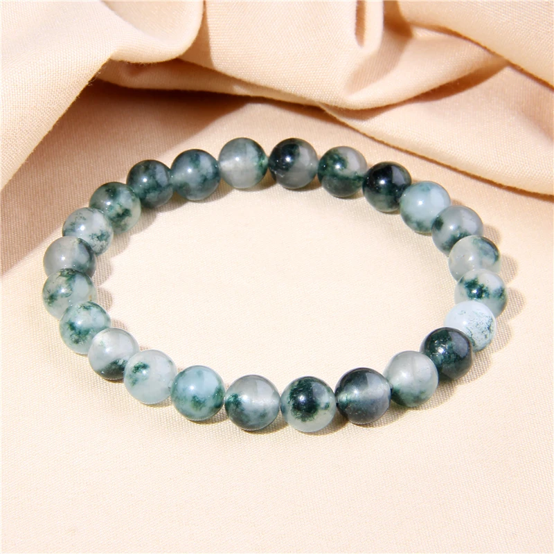 

Natural green agates stone beads bracelet men green charm bracelets women couples friendship male female faith yoga bracelet diy