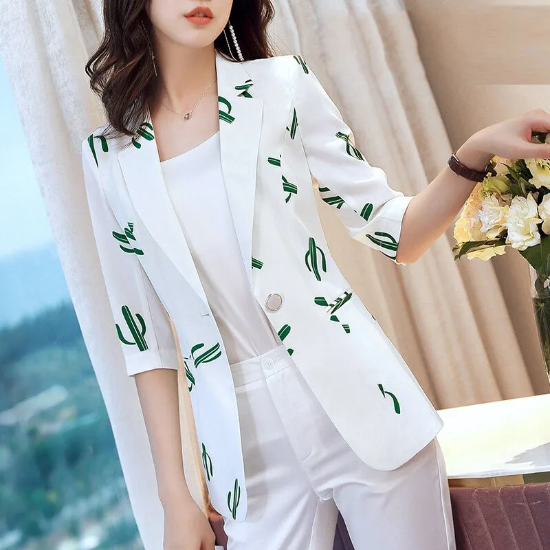 office Ladies Plaid Blazer Long Sleeve Loose Houndstooth Suit Coat Jacket Women Blazers Female 2019 Office | Женская одежда