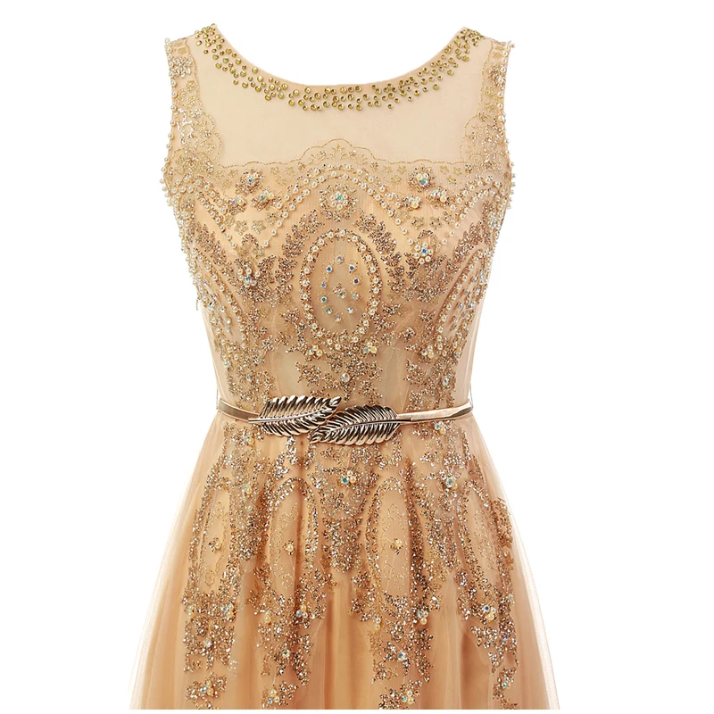 Длинное Элегантное роскошное платье для выпускного вечера женское золотое