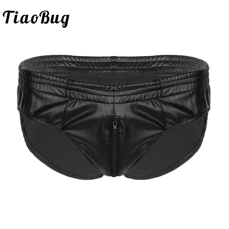Сексуальное мужское нижнее белье TiaoBug черные мягкие трусы Тонги из искусственной