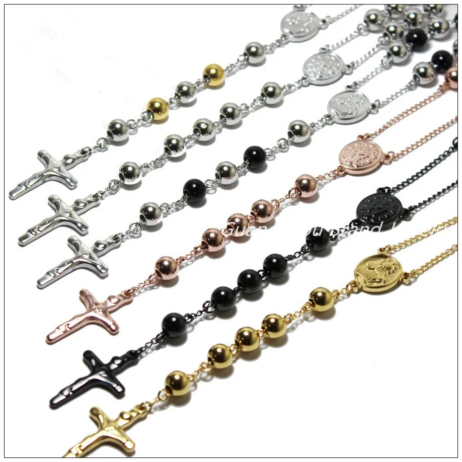 Ожерелье с подвеской крестом из нержавеющей стали 4/6/8 мм|necklace painting|jewelry necklaces for