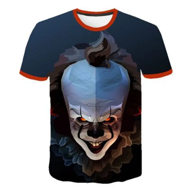 TS8307 Лето, новинка, хип-хоп, Стивен Кинг's It, 3D принт, футболка для мужчин/женщин, рпг стиль, футболка, террор, клоун, повседневные топы - Цвет: TS8307