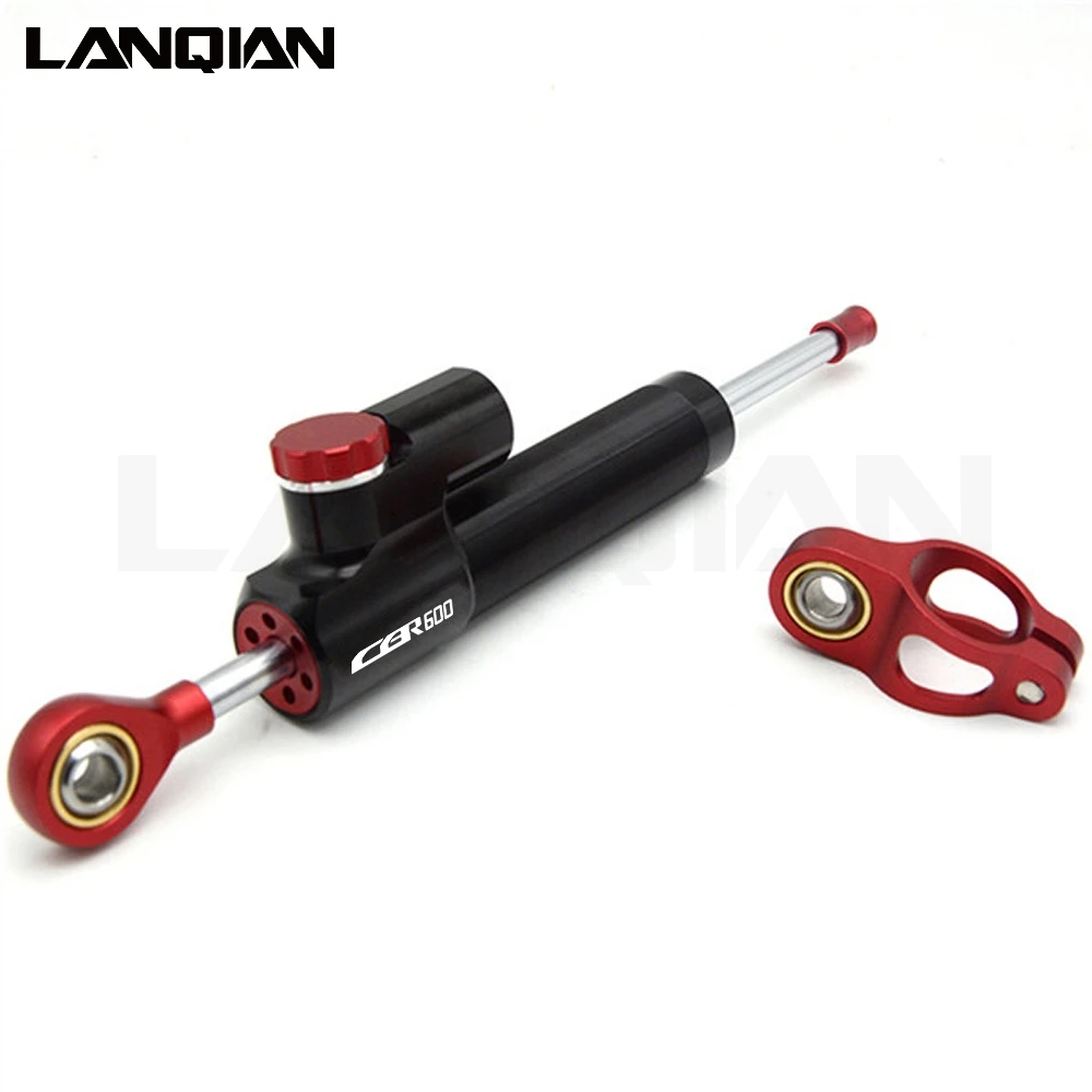 red black Для Honda CB 599 919 400 CB600 логотип HORNET CBR 600 F2 F3 F4 F4i аксессуары мотоциклетные демпфер рулевое управление стабилизация контроль безопасности - Цвет: red black