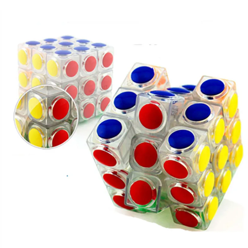 Прозрачный магический куб 3x3x3 скоростной кубик головоломка игровой