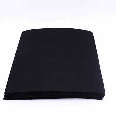10 Pcs Black CMCYILING черный белый серый 10 шт./партия 30*30 см фетровая ткань 3 мм Толщина полиэфирная ткань для поделок войлочные листы - Цвет: 10 Pcs Black