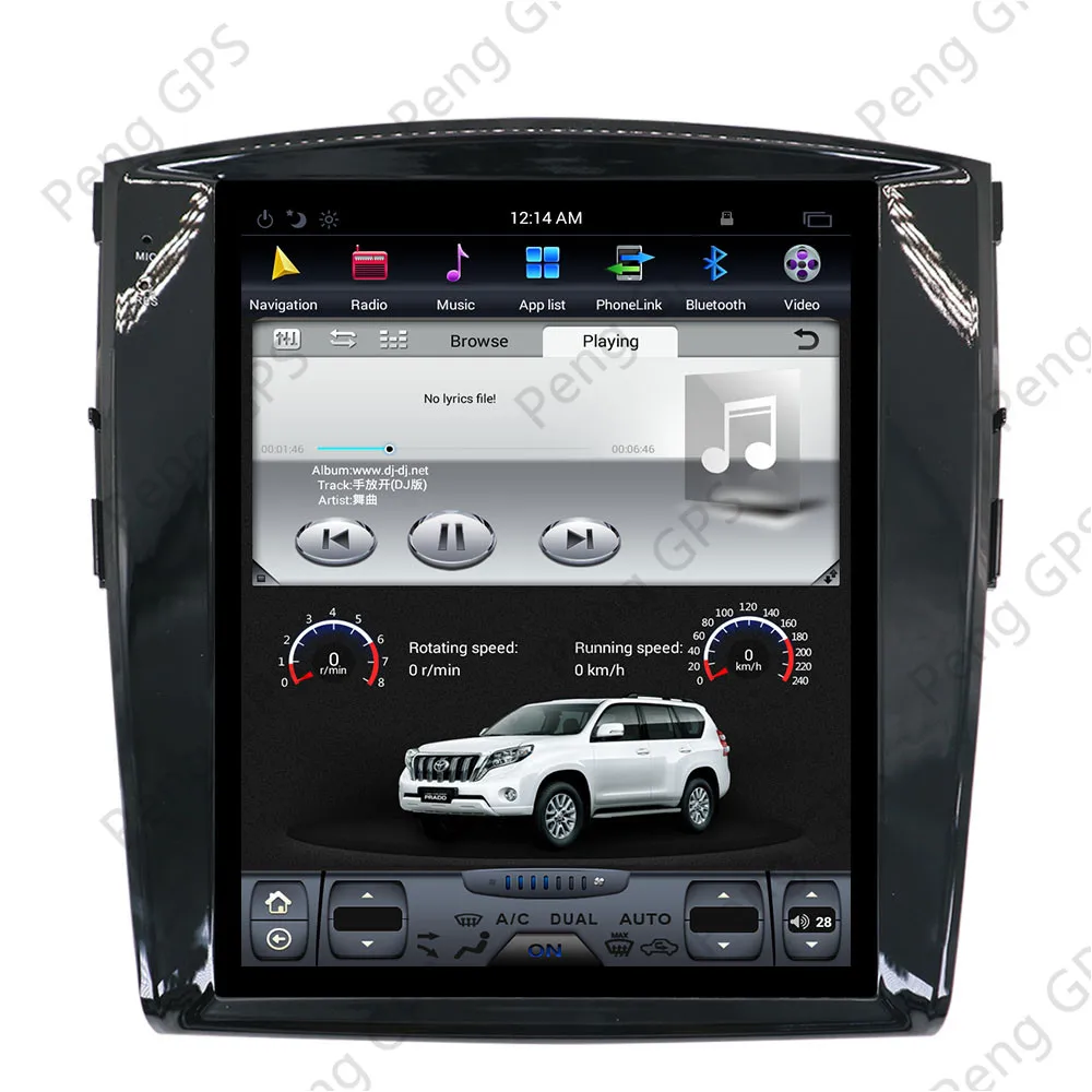 Автомобильный GPS навигатор в стиле Tesla с вертикальным экраном Android 2006 для MITSUBISHI