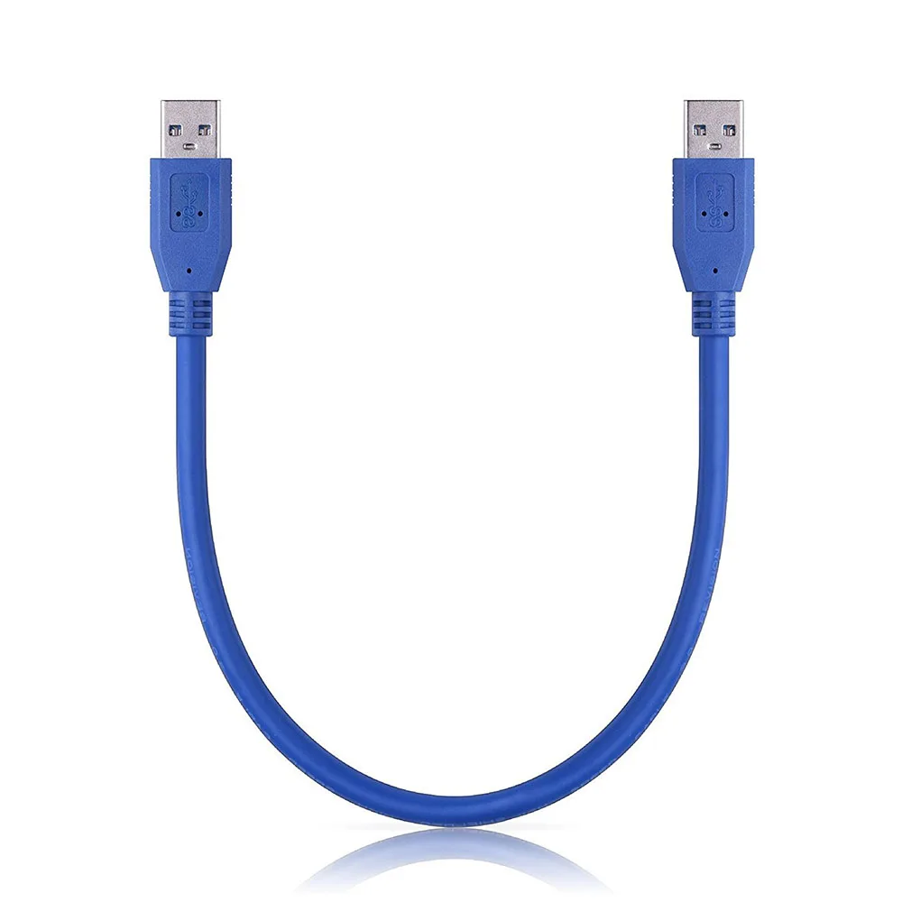 Фото Кабель USB 3,0, штекер-штекер, 0,6 м/2 фута, 1,5 м/5 футов, для передачи данных, жестких дисков, ноутбуков, ПК №5