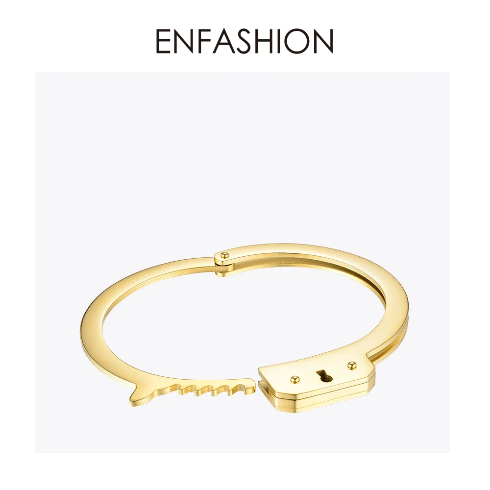 Enfashion наручники манжета браслет маншет золотой цвет нержавеющая сталь для женщин