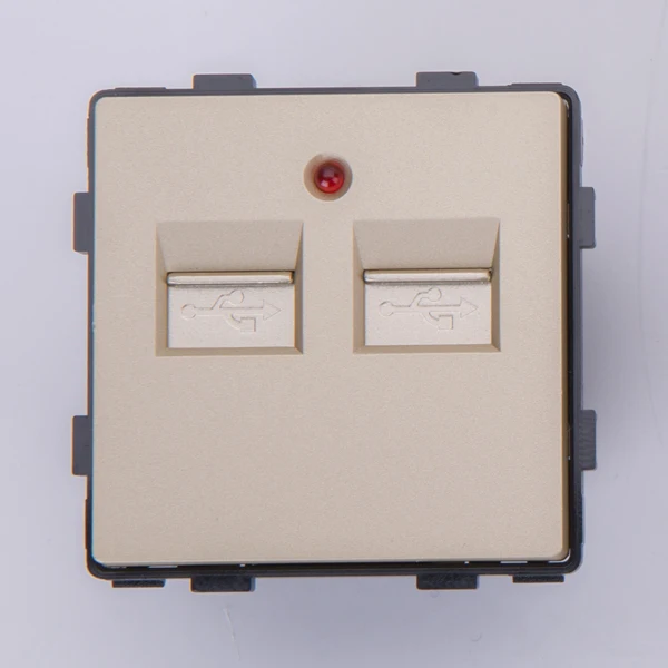 ЕС и Великобритании Стандартный золотой двойной USB 5V 3.1A 3100MA зарядка через usb