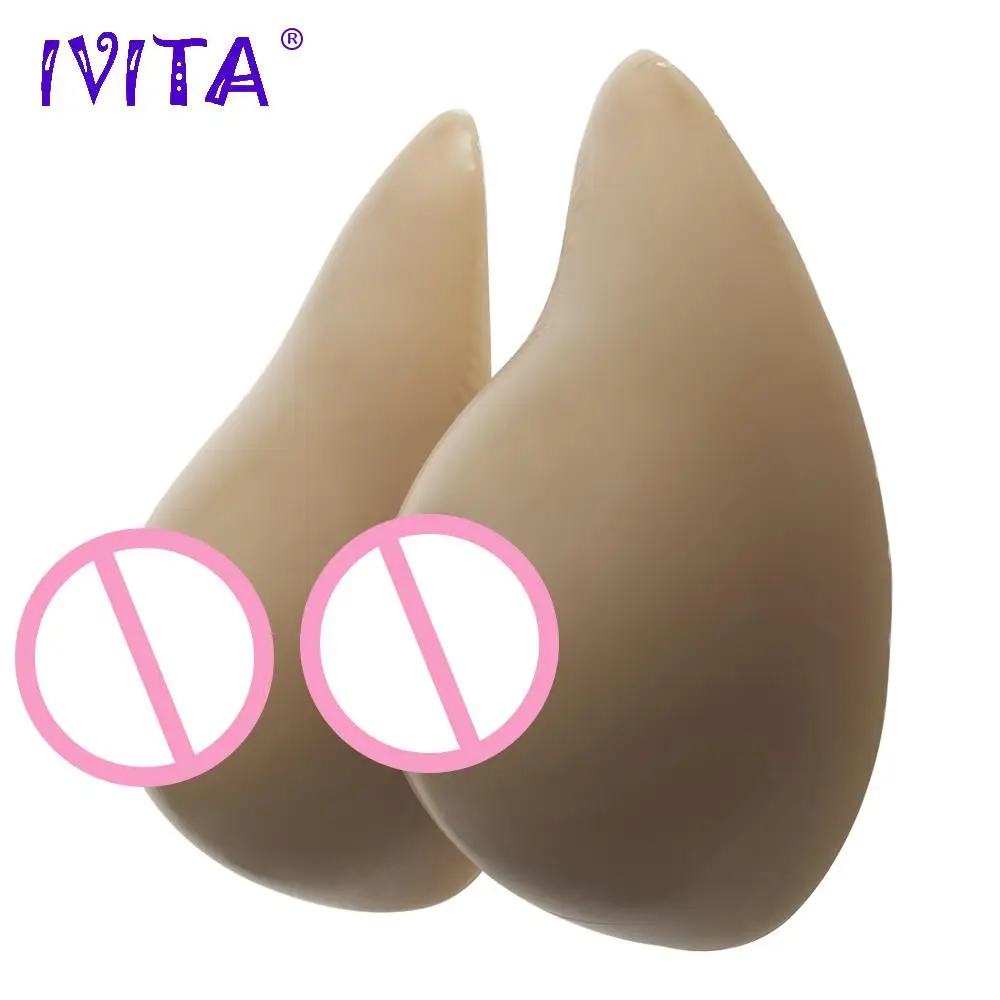 IVITA 3200 г спиральные накладные груди искусственные силиконовые формы для