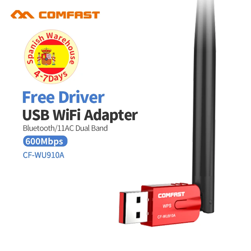 Blueteeth 4 2 беспроводной USB адаптер 600 Мбит/с двухдиапазонный 5 ГГц Wifi антенна 802.11ac