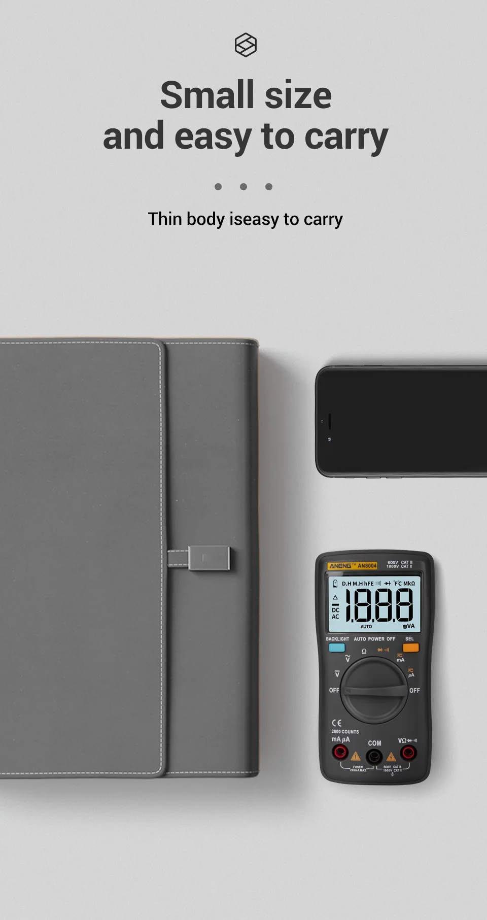 ANENG AN8004 LCD digital multimeter profesional capacitor tester esr meter richmeters inductance meter tester be true