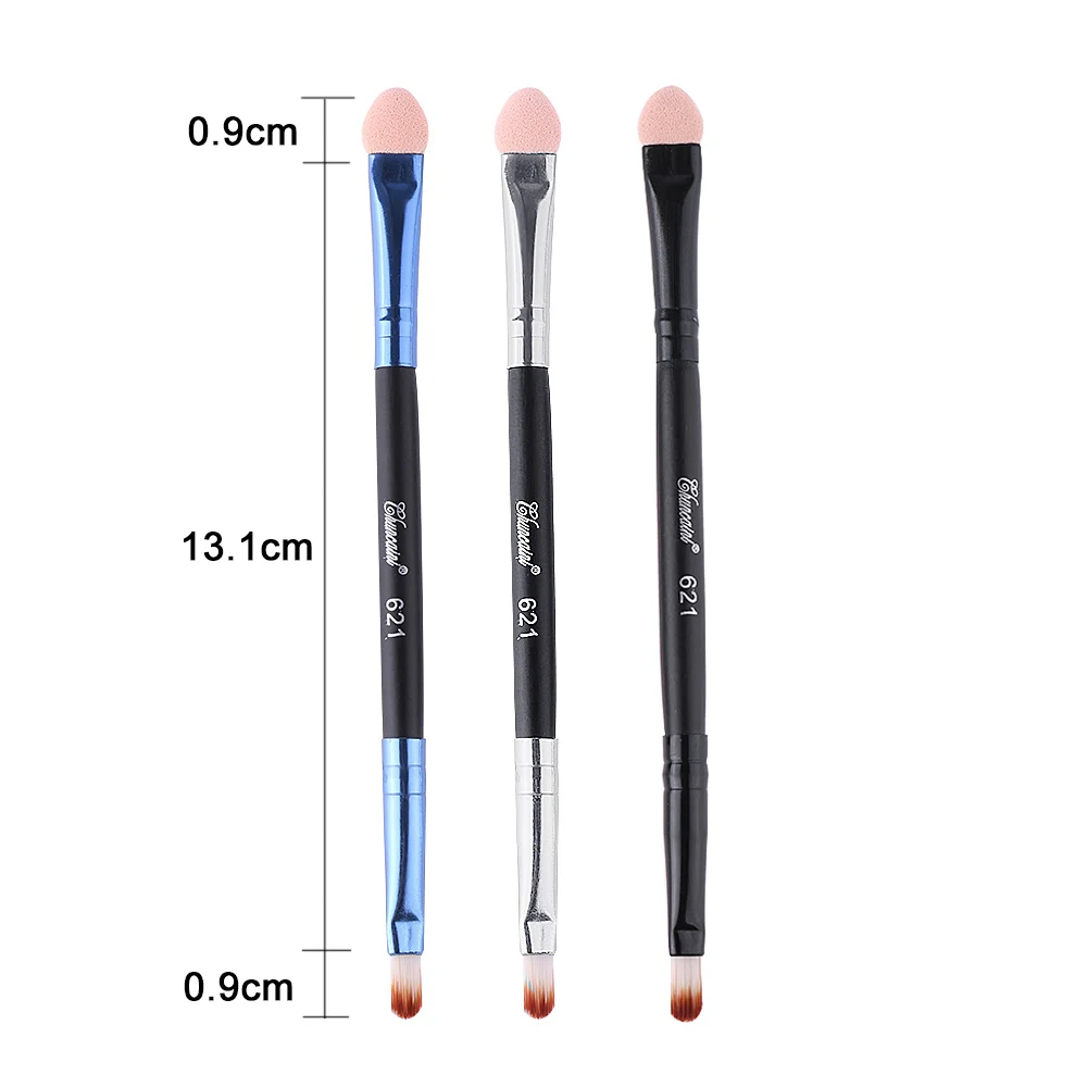 1 шт. косметические двухсторонние синтетические волосы тени для век кисти