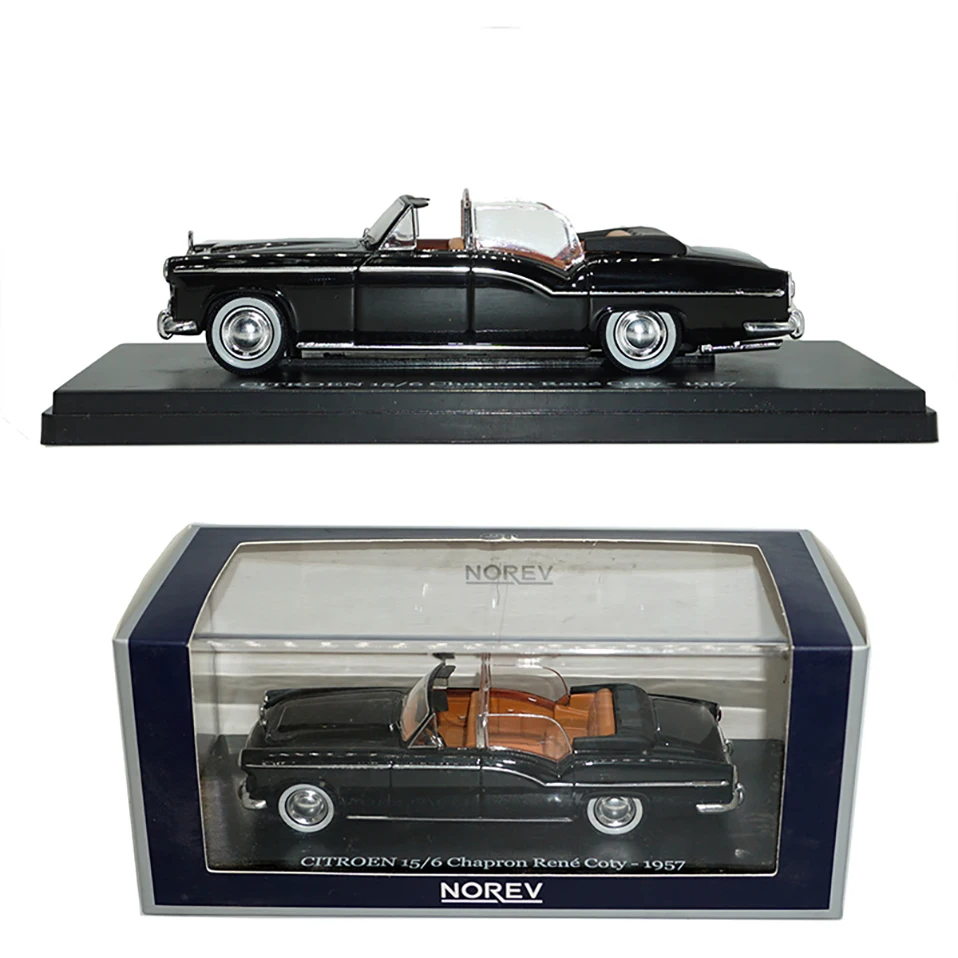Литой 1/43 norev модели автомобилей CITROEN 15/6 CHAPRON RENE COTY-1957 Высокая моделирования Ретро коллекция Подарочный металлический модель игрушечный автомобиль