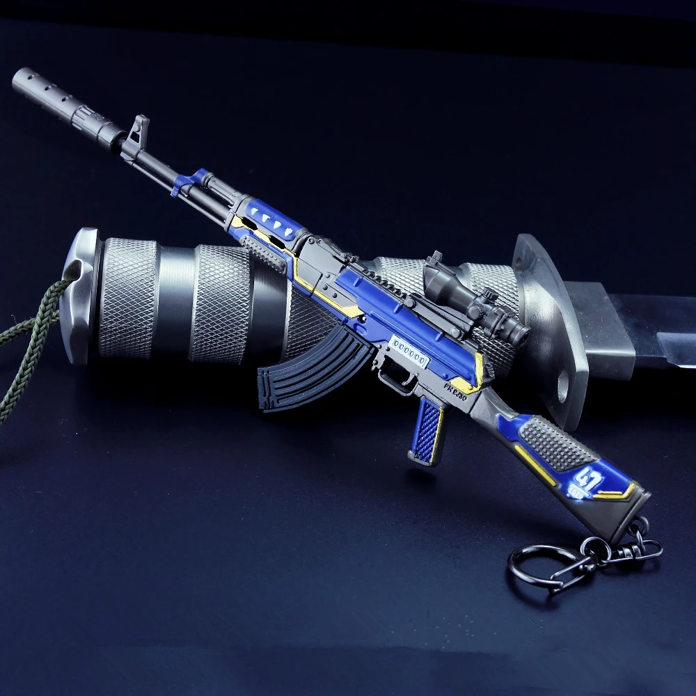 Новая игра Playerunknown's боя PUBG Косплэй реквизит 9 Стиль 98K AWM AKM пистолет металлическая ий Брелок с подвеской игрушки 6 шт./компл