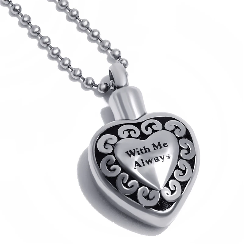 Со мной всегда сердце любовь цветок сувенир урна для праха Подвеска из