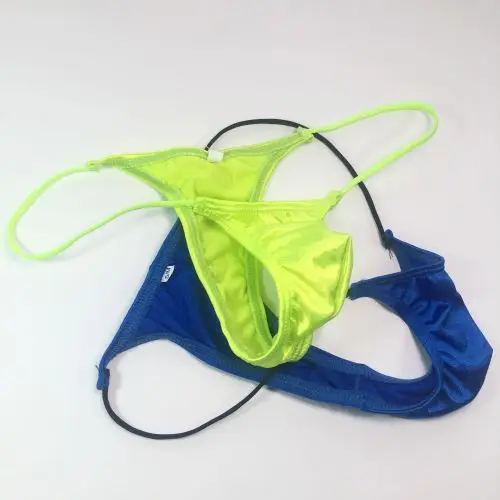 Mens Micro Bikini String waist shiny satin knit nylon spandex G2069 Very Limit coverage |