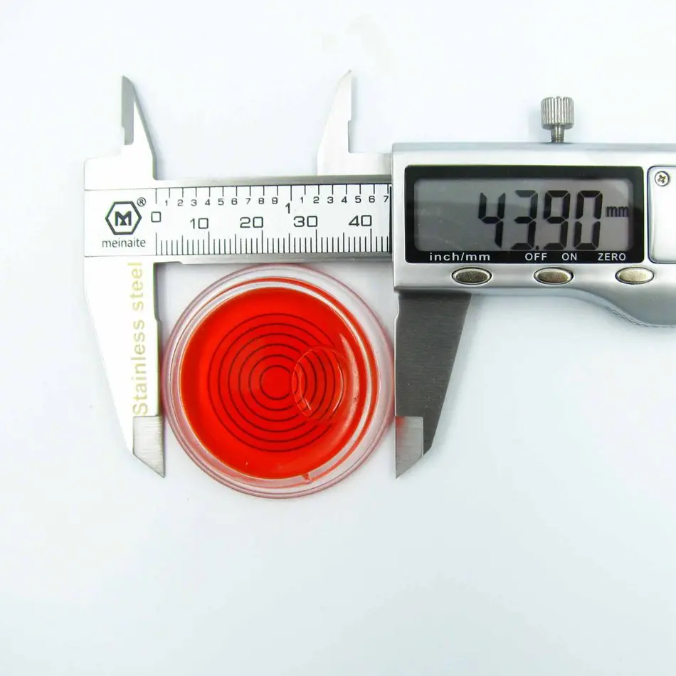 HACCURY 44*10MM Glass Level bubble Bullseye Bubble Spirit Red Color Accuracy 90'/2mm | Инструменты