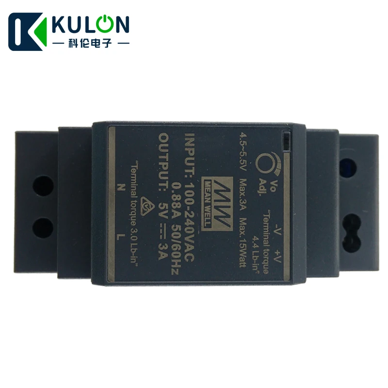Оригинальный бренд MEAN WELL представляет HDR 30 5 3A 5V 15 Ватт meanwell ступенчатая форма DIN Rail