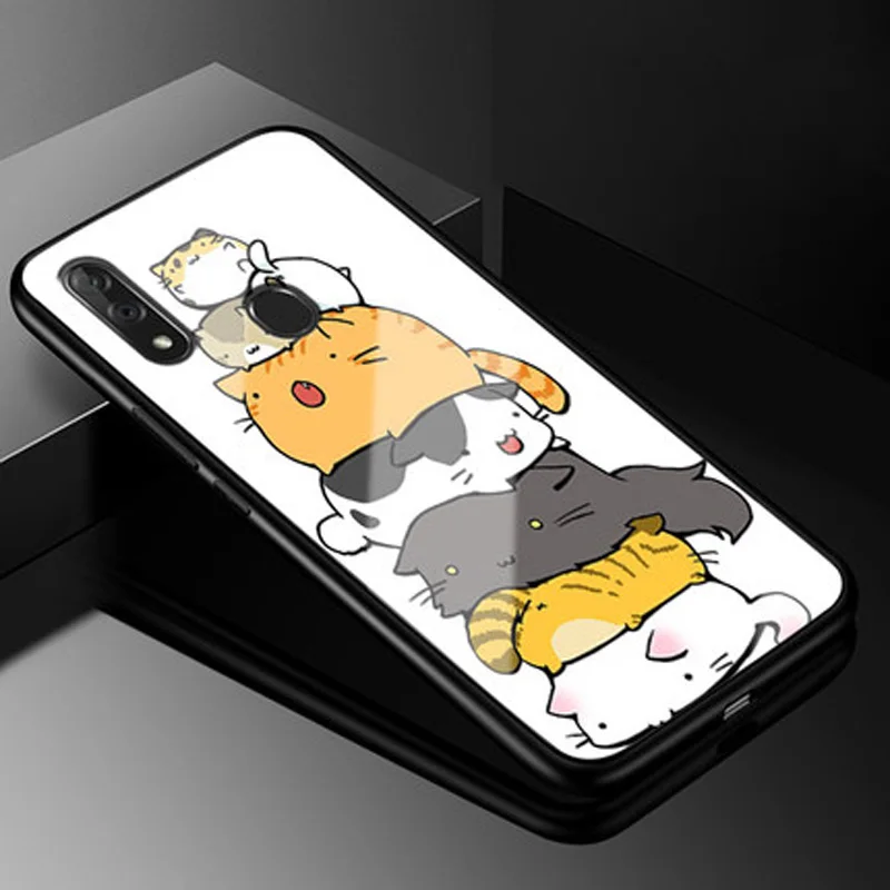 Для zte blade V10 чехол с животным узором из закаленного стекла мультяшный взрывозащищенный чехол для zte blade V10 V1000 противоударный стеклянный чехол