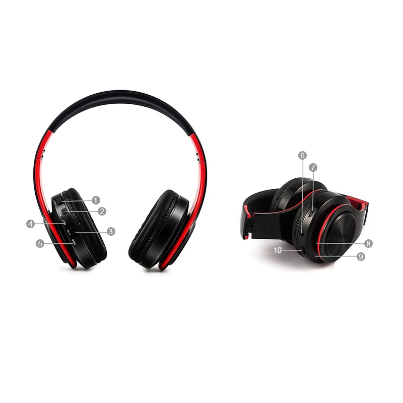 REOTGTU Бесплатная доставка Красочные стерео аудио Mp3 Bluetooth гарнитура складная