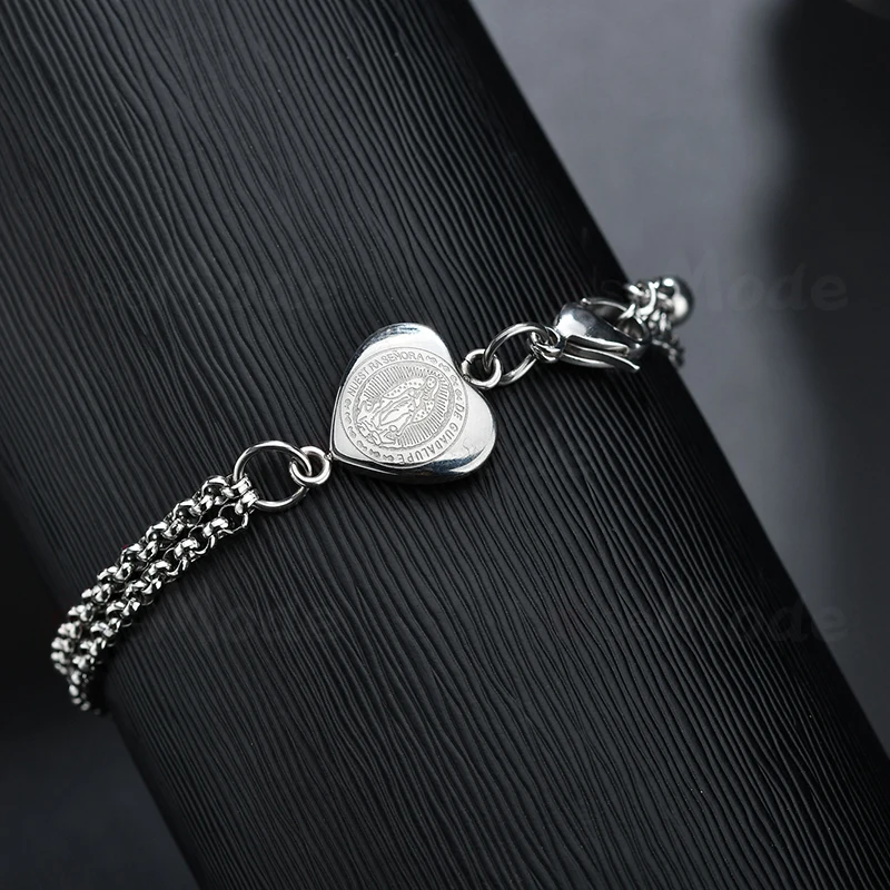 ELSEMODE романтическое сердце любви Дева Мария Иисус двойные слои искусственная