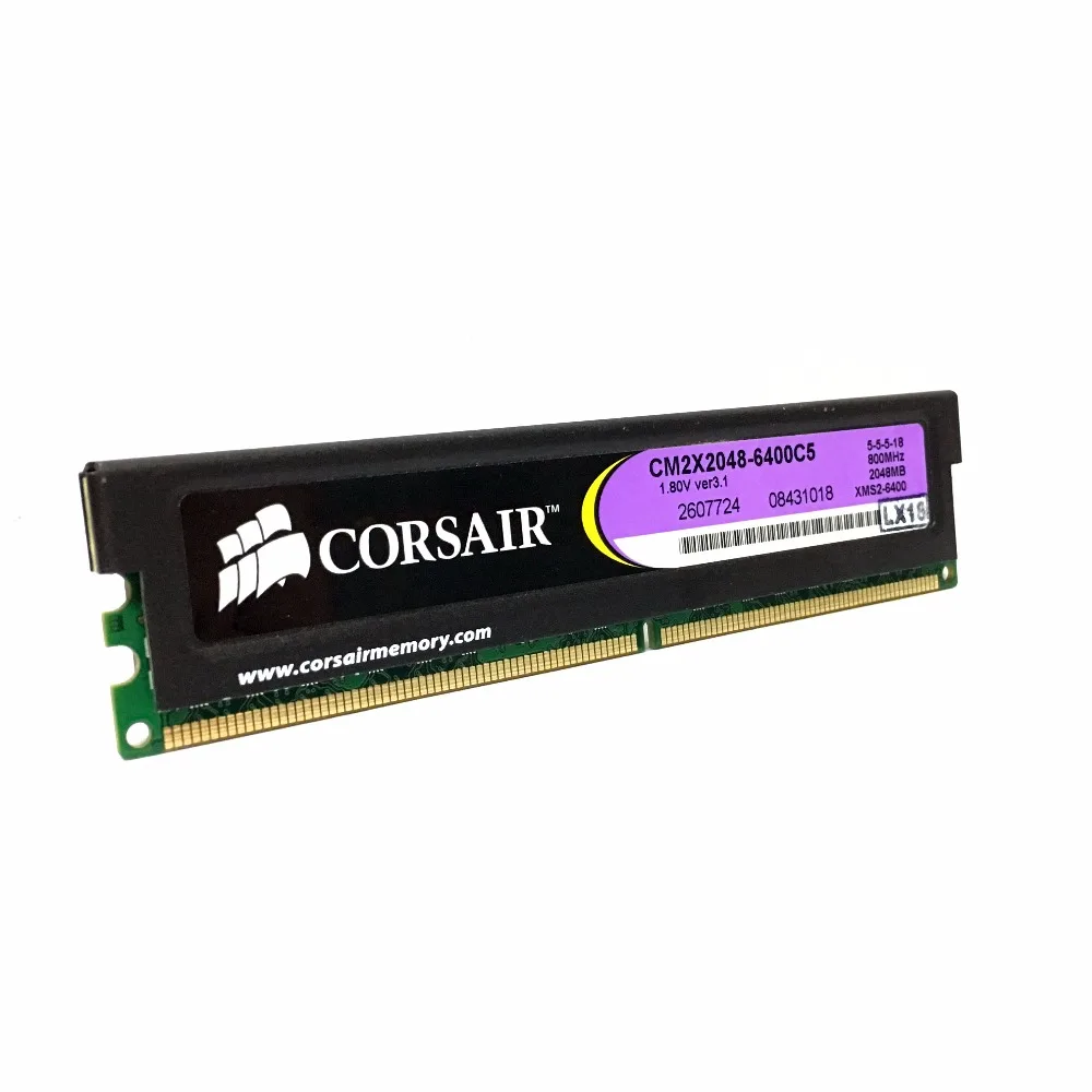 CORSAIR 2 Гб DDR2 PC2 6400 800 МГц памяти ПК Оперативная память модуль компьютер ОЗУ