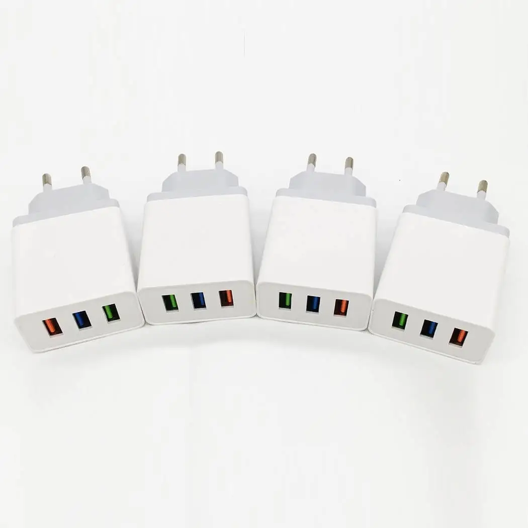 3 USB зарядная головка для мобильного телефона 5V2. 4A адаптер США 43g EU 2400 (mA)