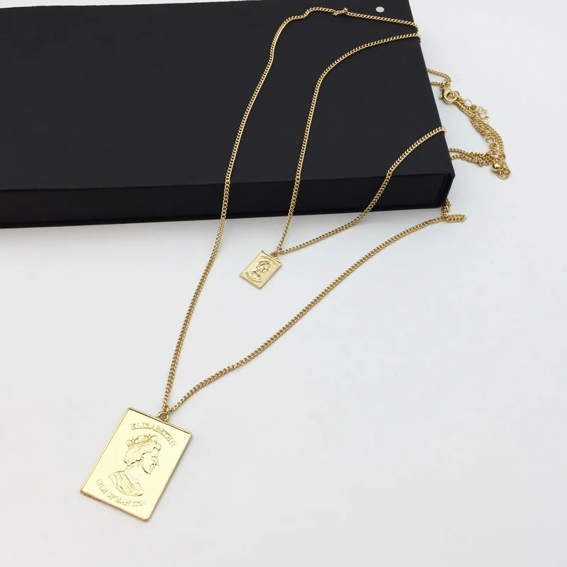 TOTASALLY металлические монеты королевы елипы резные подвески праздничные ожерелья