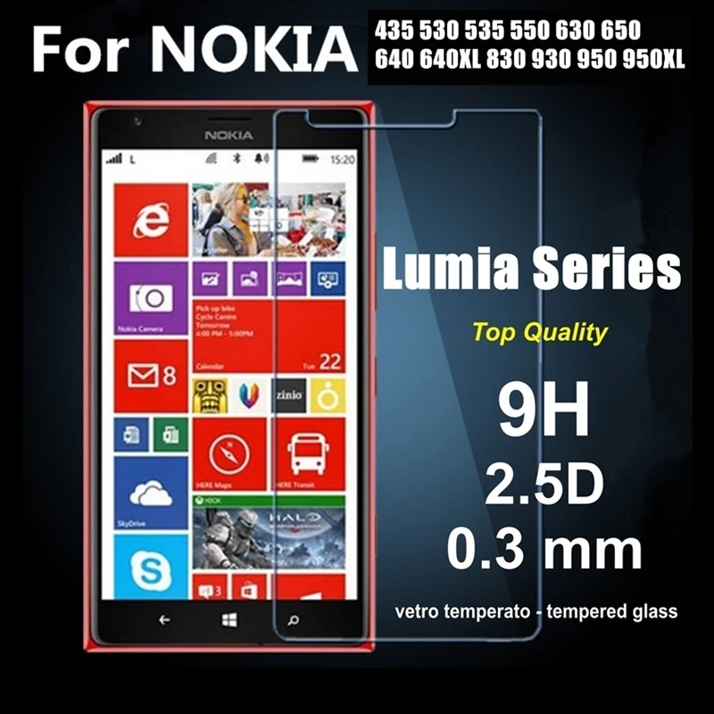 Премиум Закаленное стекло пленка для Nokia Microsoft Lumia 950 950XL 650 640 640XL 630 550 530 520 Защитная