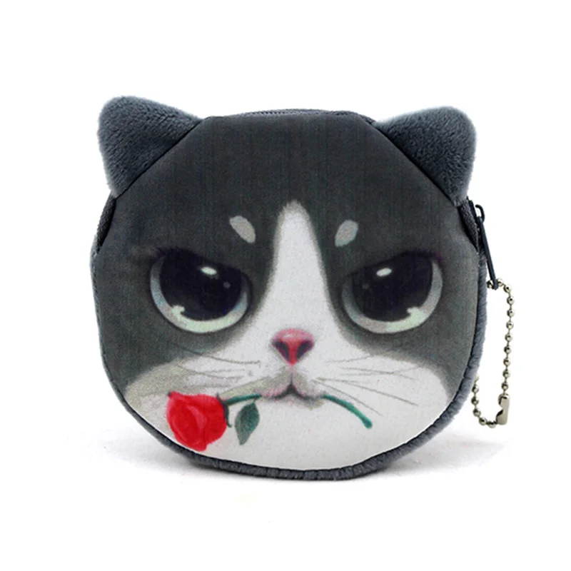2018 Акция 3D Овальные животные принты мини детские сумки для монет женский чехол