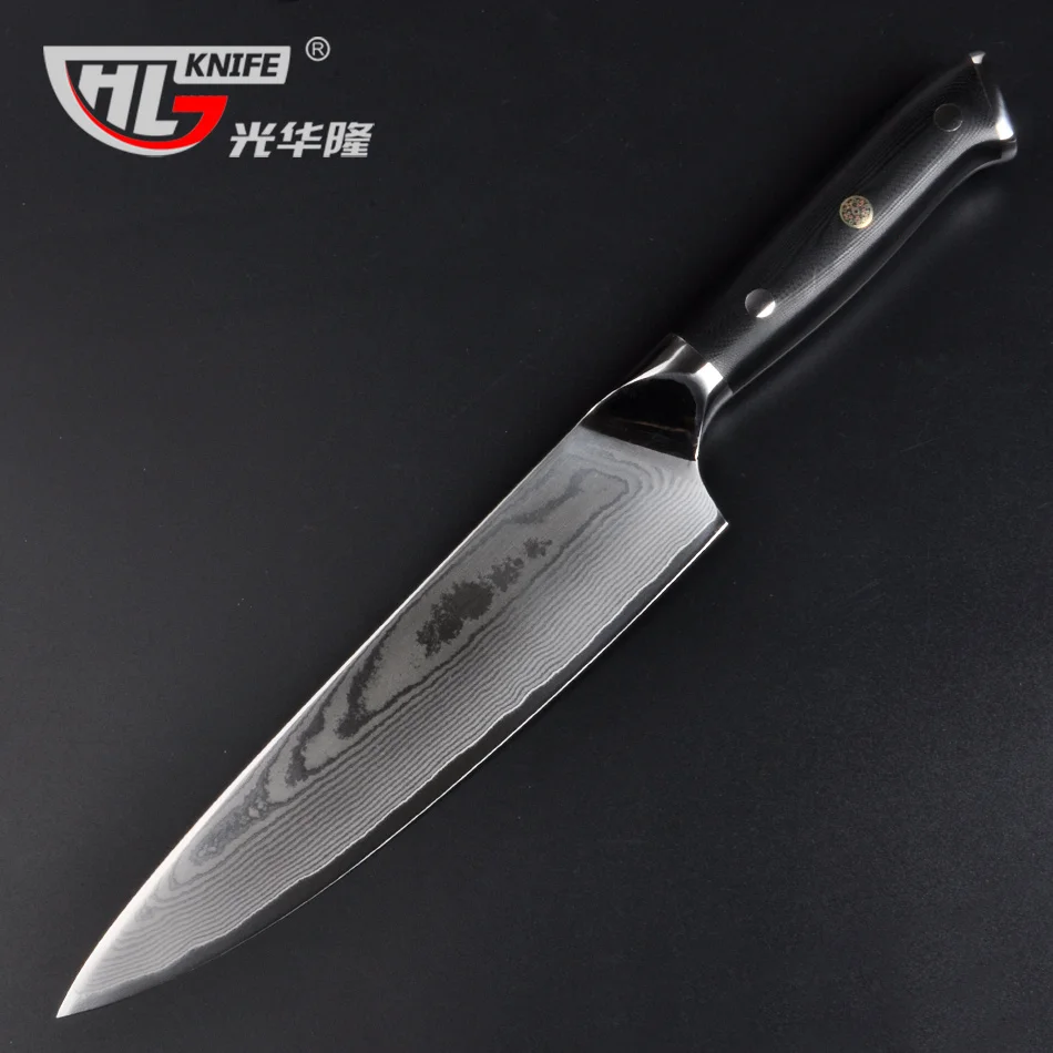 Нож ручной работы из дамасской стали Прямые ножи для приготовления пищи кухонный