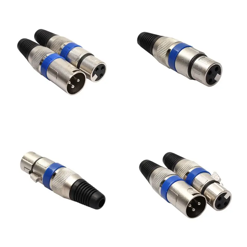 5 пар XLR 3-контактный разъем для микрофона аудио синий Кабельный |