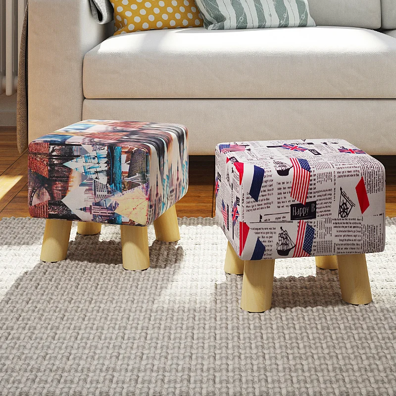 Акция высокое качество креативный модный деревянный табурет обувь для дивана