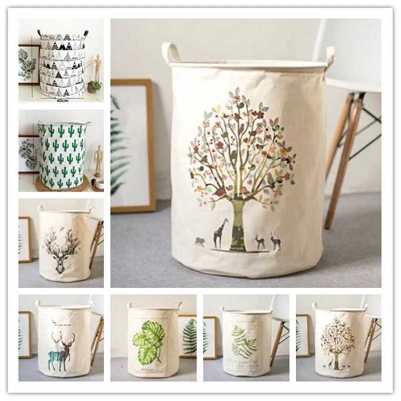 50*40 см новые корзины для грязной одежды, складные корзины для белья из хлопка и льна для игрушек, органайзер для бюстгальтеров, хранение продуктов питания, корзины