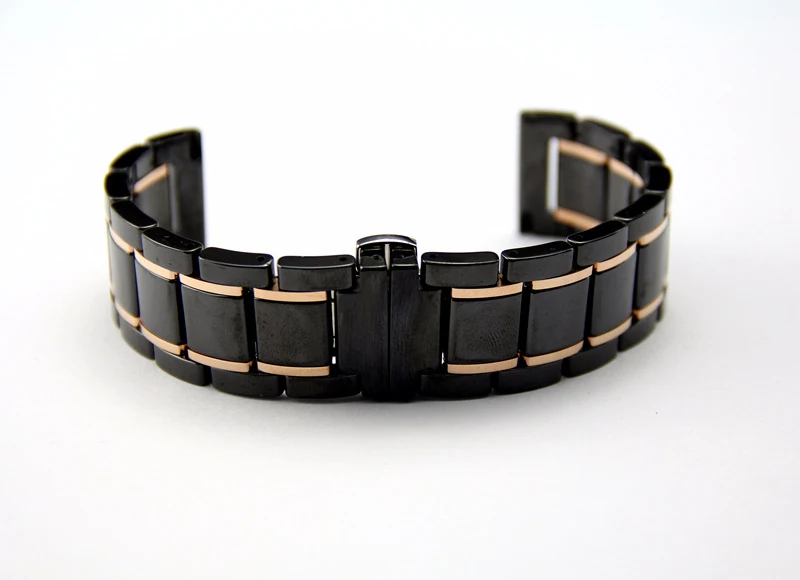 Роскошный ремешок для часов Apple Watch Series 5 4 40-44 мм Керамика с ремешком из нержавеющей стали для часов Apple Series 1 2 3 Ремешки для наручных часов