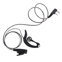 2 pin k type plug earpiece headset 1m wired earphone with ptt mic for baofeng for kenwood walkie talkie