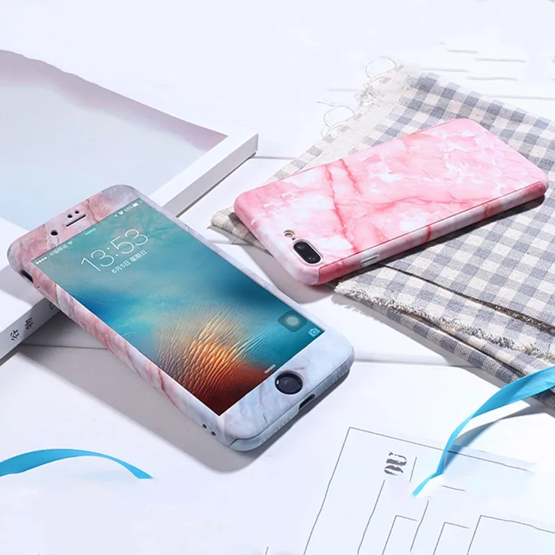 Коралловый мраморный чехол для iPhone 5 5S SE телефона 360 градусов Полностью