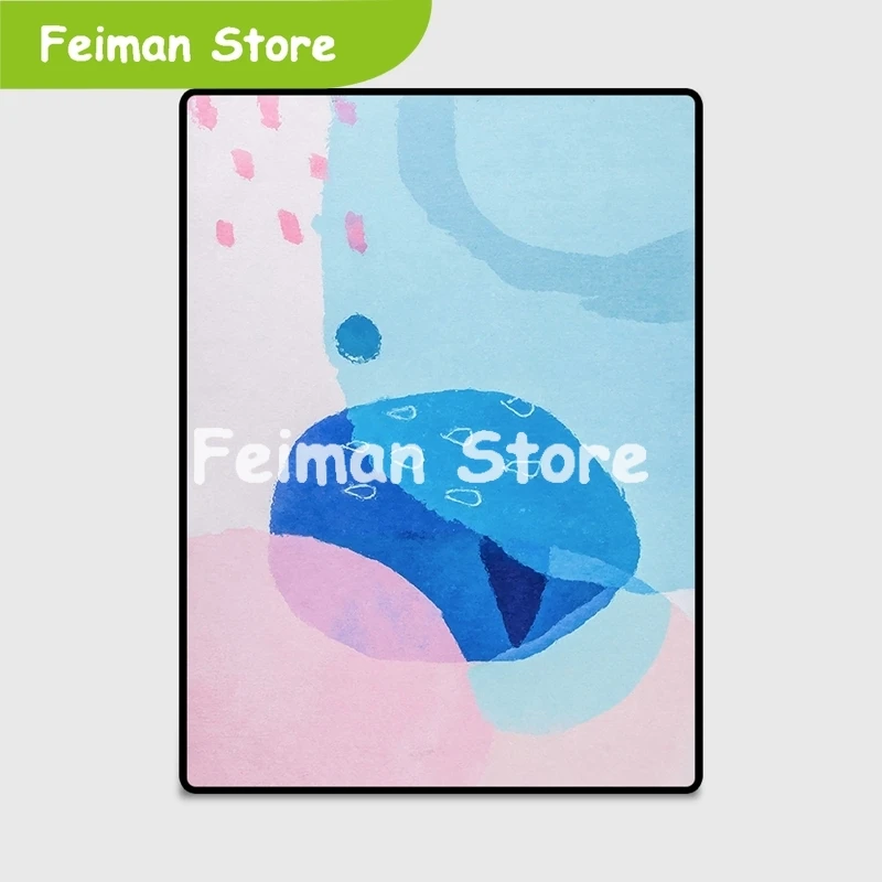 Современные синие розовые акварельные коврики с узором и коврами для дома