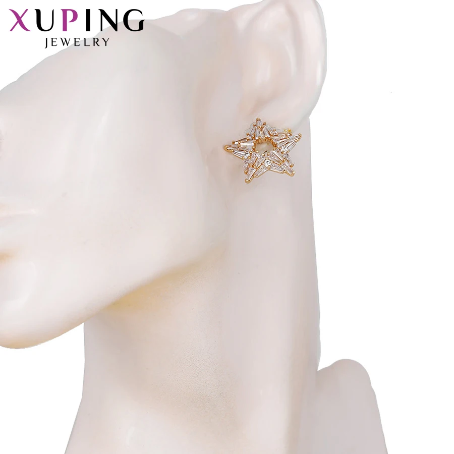 Xuping Мода звезда серьги формы новый дизайн Позолоченные ювелирные изделия для