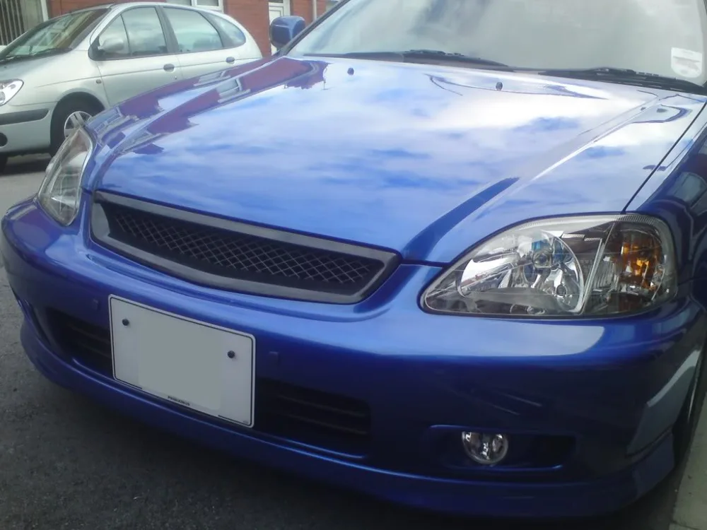 Черный сетчатый АБС пластик спортивный капот решетка гриль для Honda Civic FG001|racing